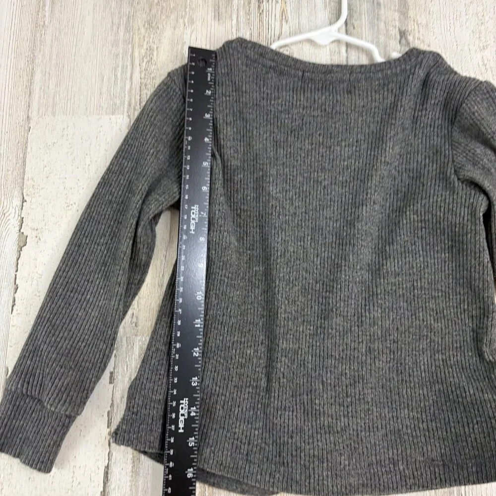 Old Navy Gray Long Sleeve Ribbed Sweater Sz S 6 7